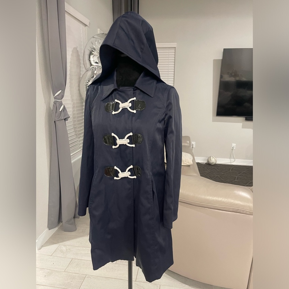 RARE Vintage Alice + Olivia toggle hoodie coat jacket XS - Picture 1 of 8